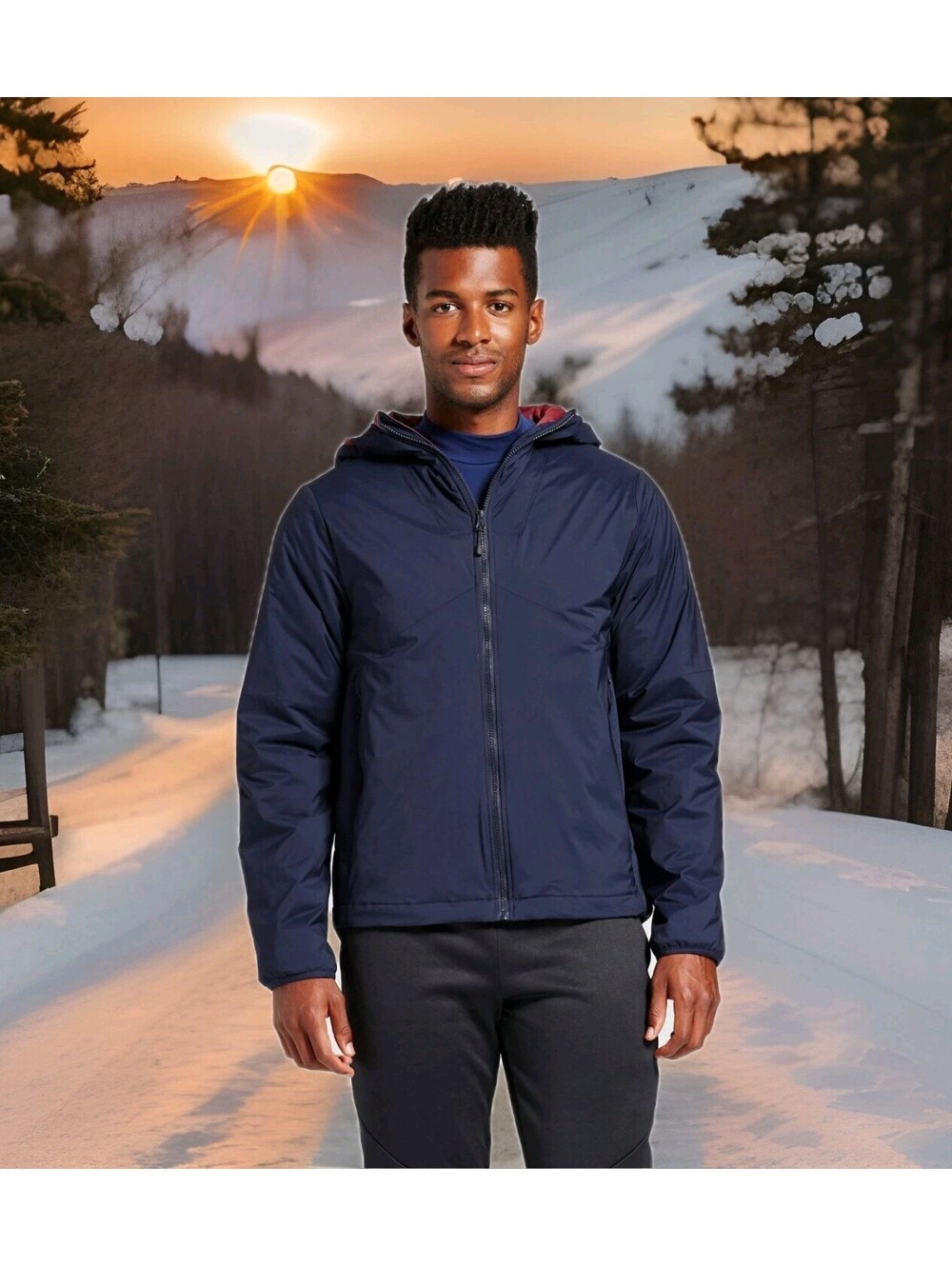 Champion C9 Packable Midweight Jacket Parka Water Resistant Men Small Winter Ski
